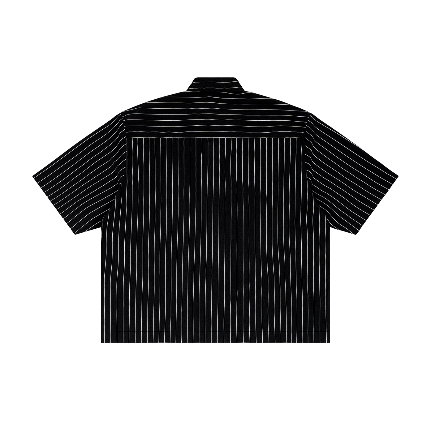 "NeLOS"- Striped Boxy Button-Up Shirt