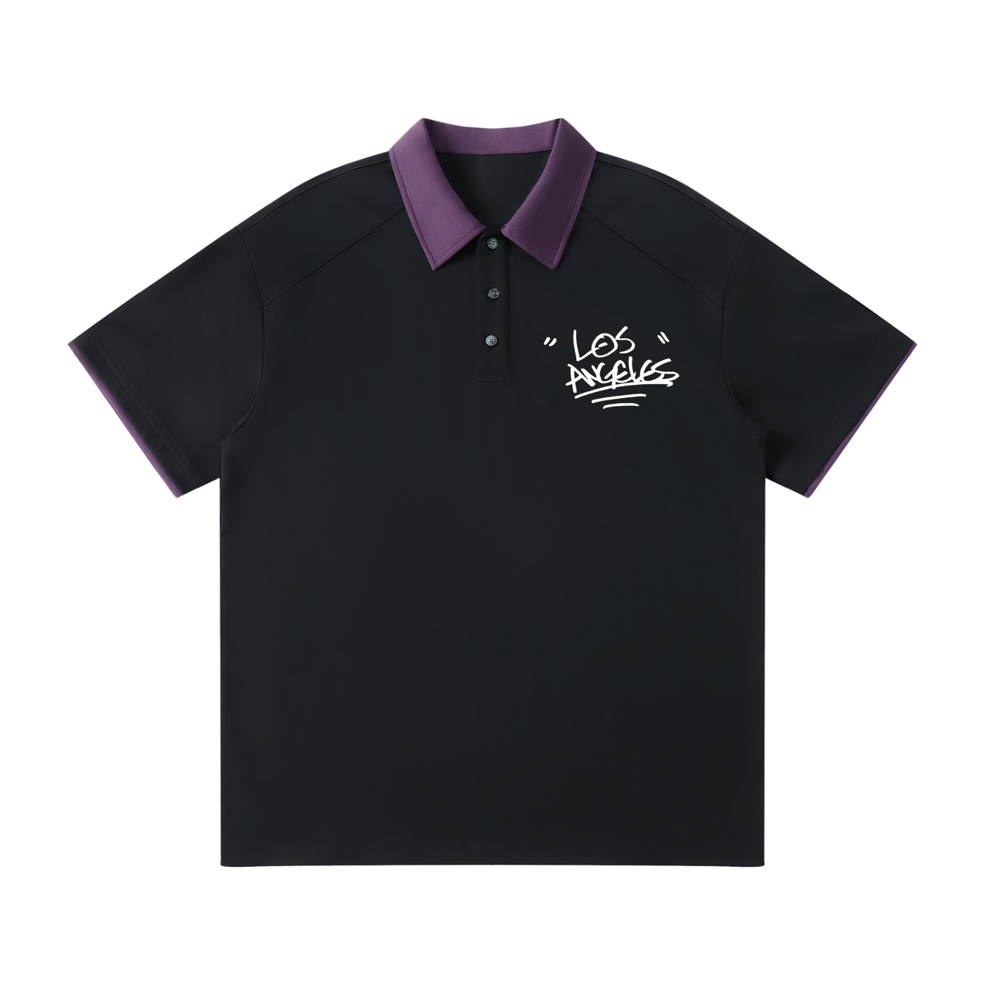"LOS POLO"- Collar Raglan Polo Shirt