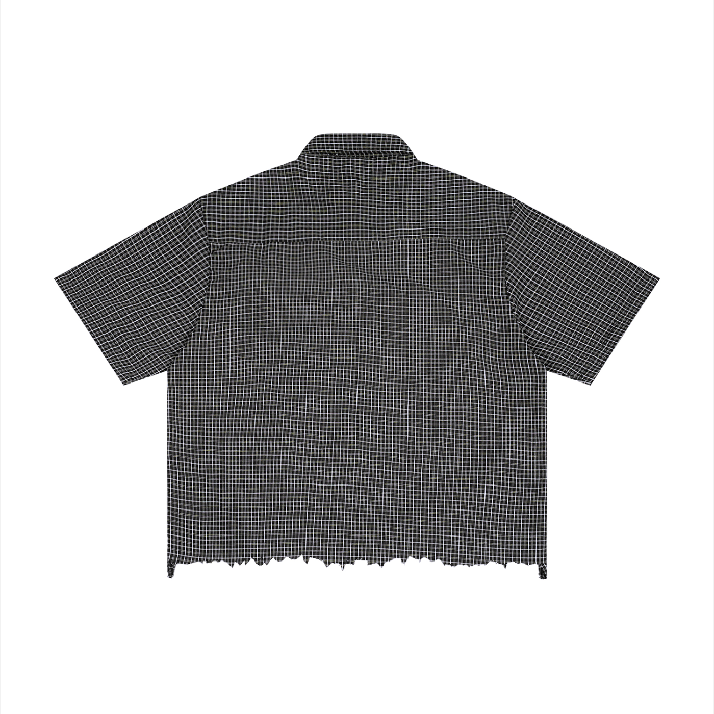 "NIñO" Distressed Plaid Boxy Shirt