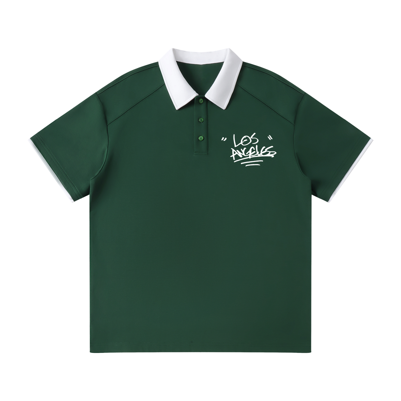 "LOS POLO"- Collar Raglan Polo Shirt
