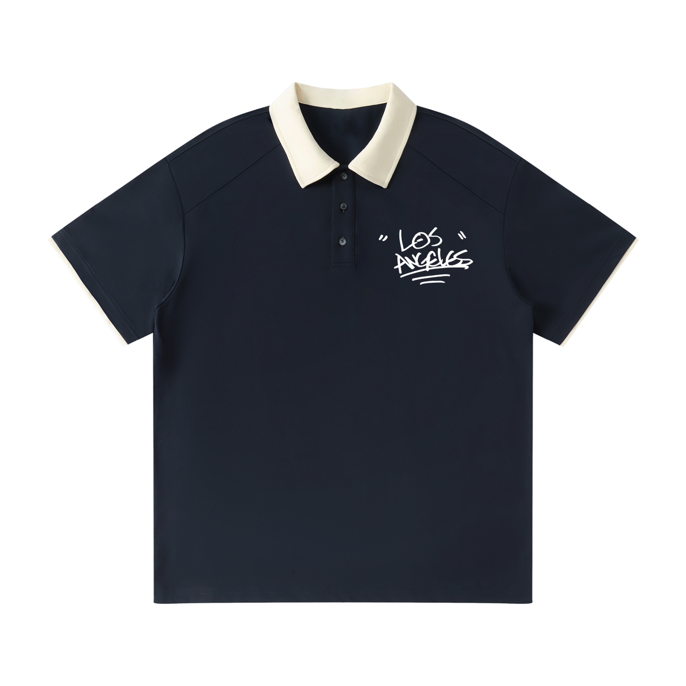 "LOS POLO"- Collar Raglan Polo Shirt