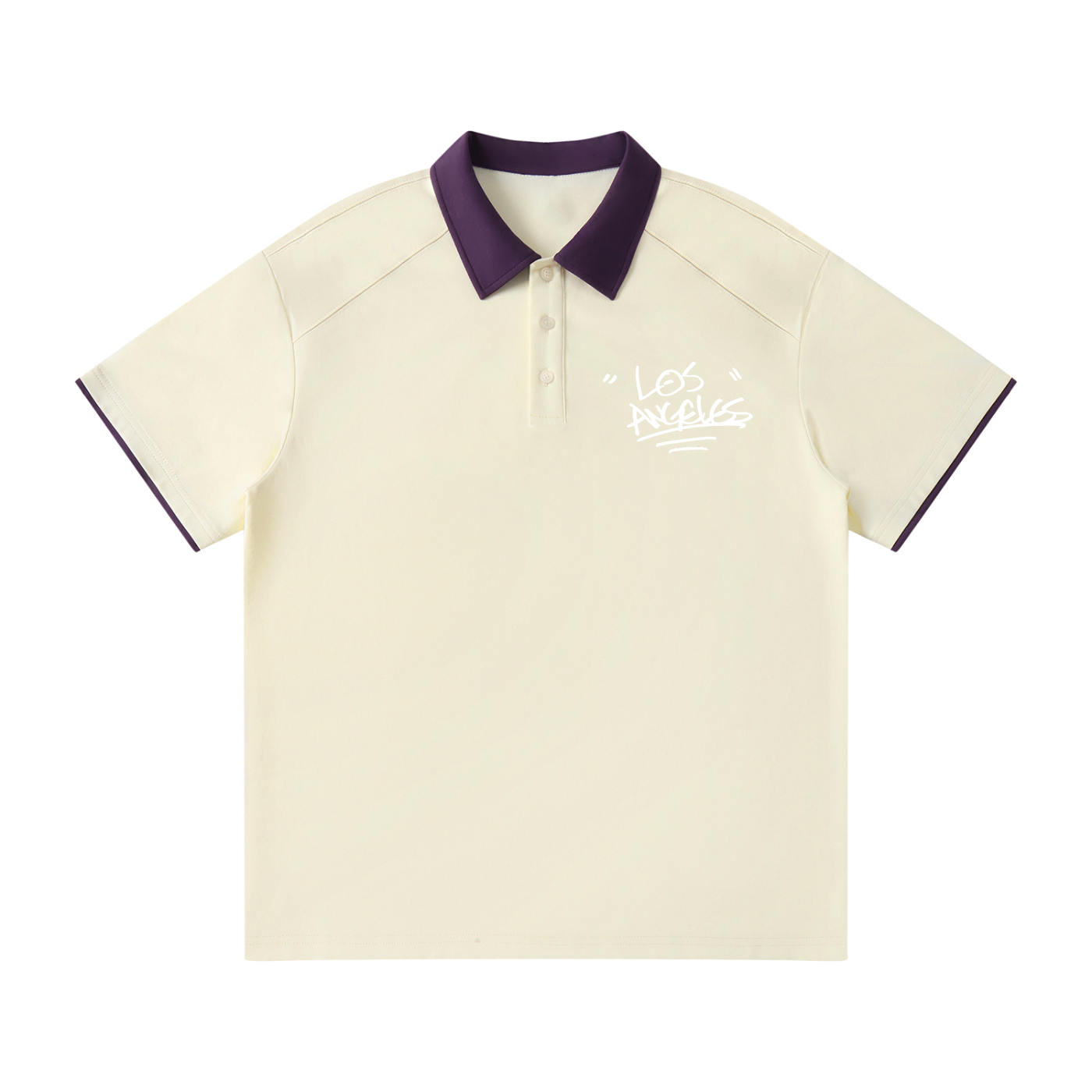 "LOS POLO"- Collar Raglan Polo Shirt