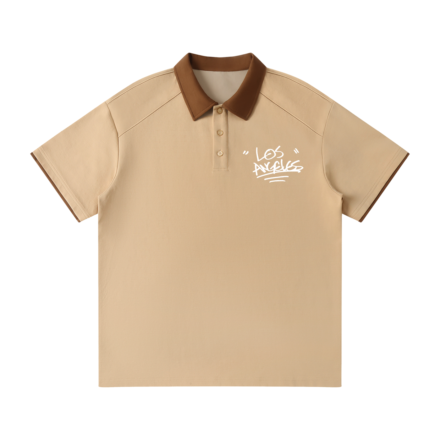 "LOS POLO"- Collar Raglan Polo Shirt