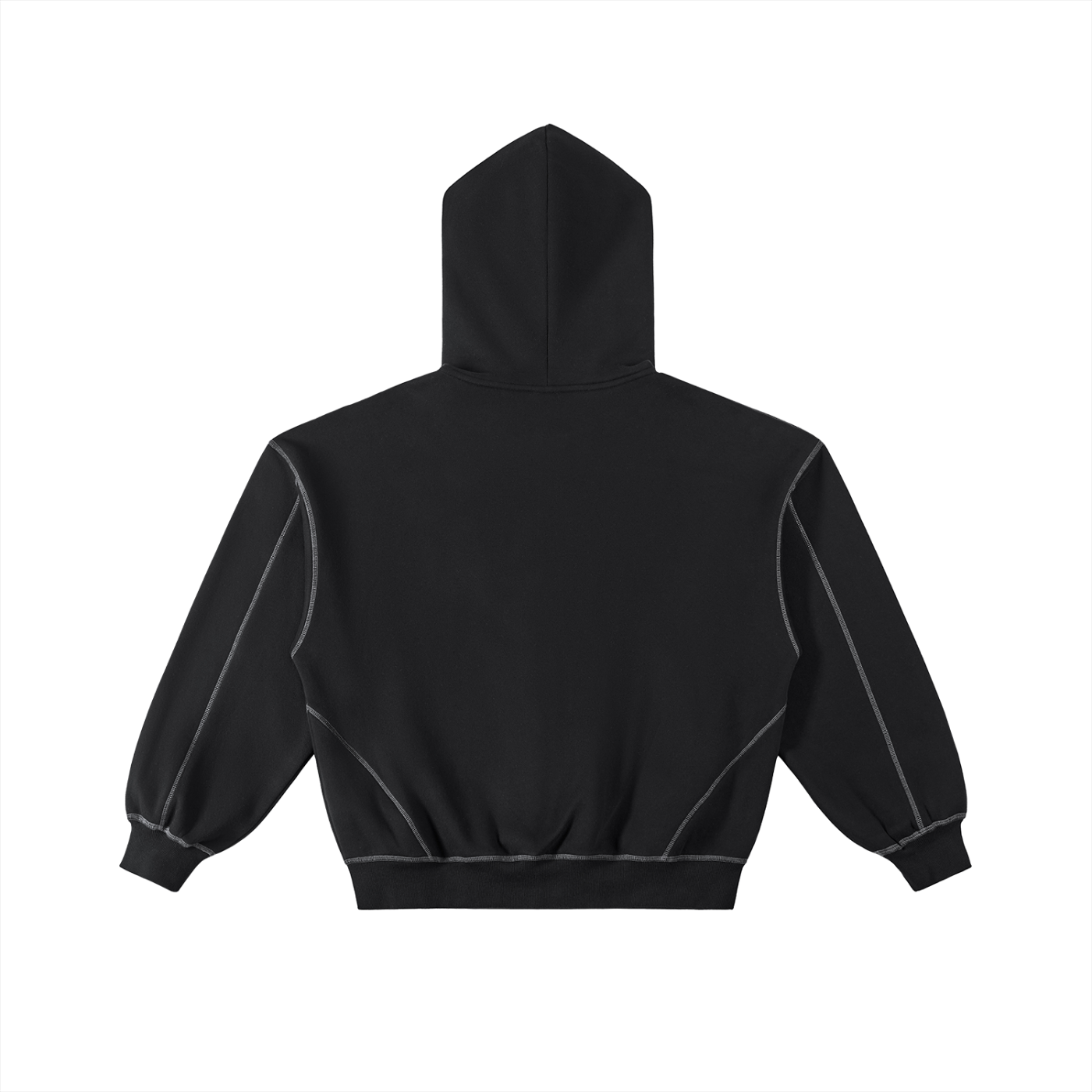 "LA STITCHED" Boxy Fleece Zip Hoodie