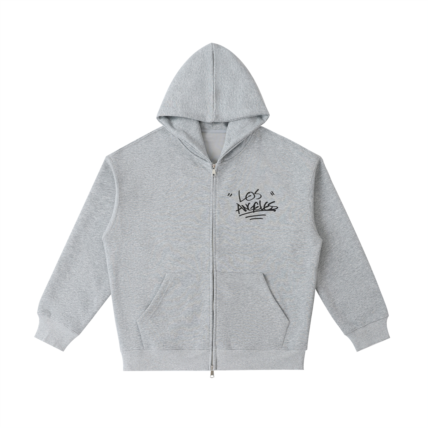 "LA ZIP"- Heavyweight Pocket Hoodie