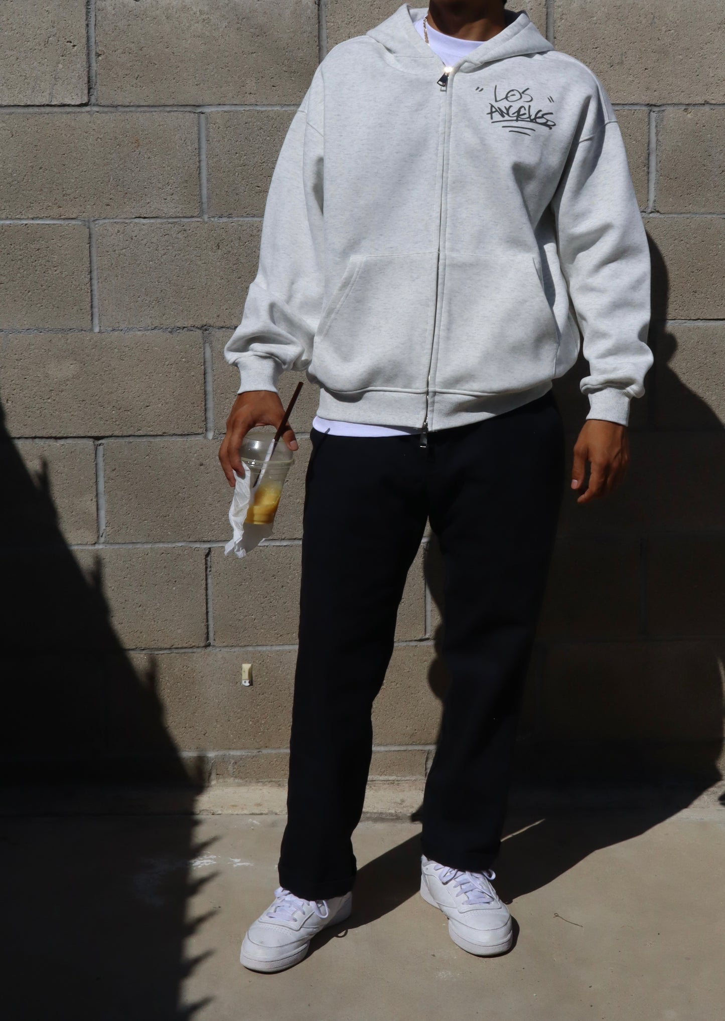 "LA ZIP"- Heavyweight Pocket Hoodie
