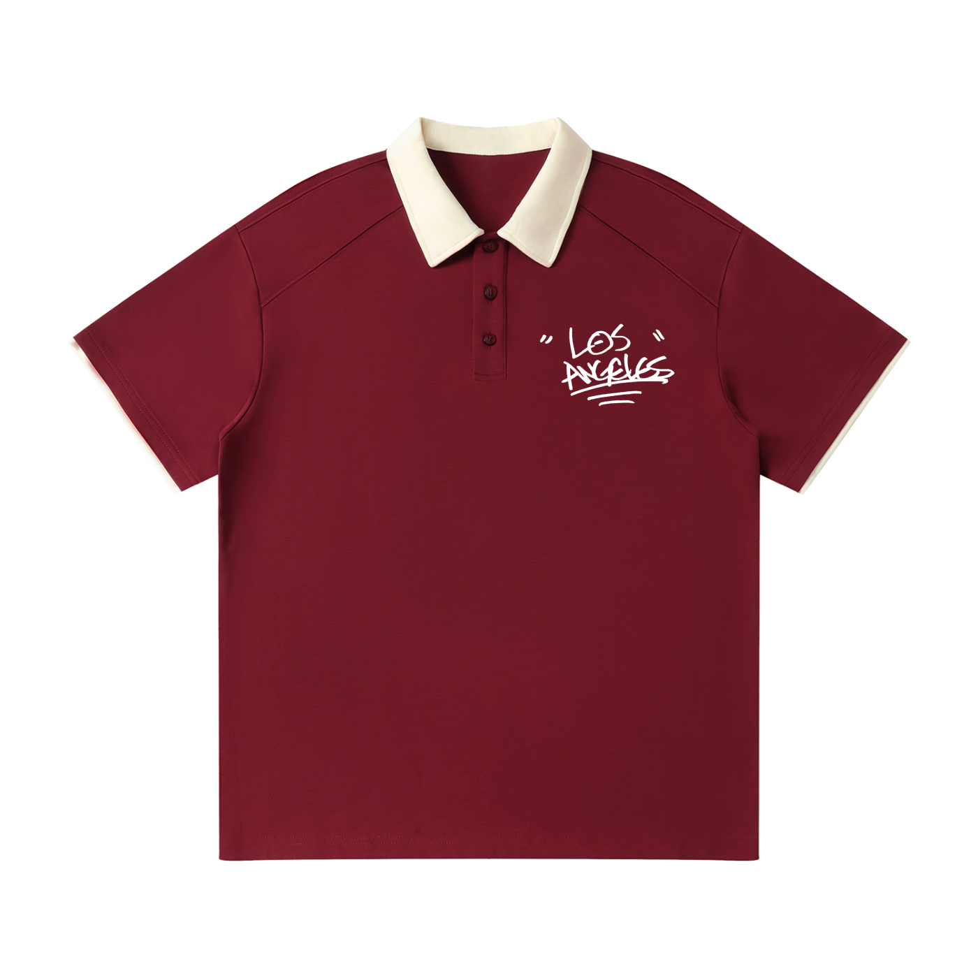 "LOS POLO"- Collar Raglan Polo Shirt