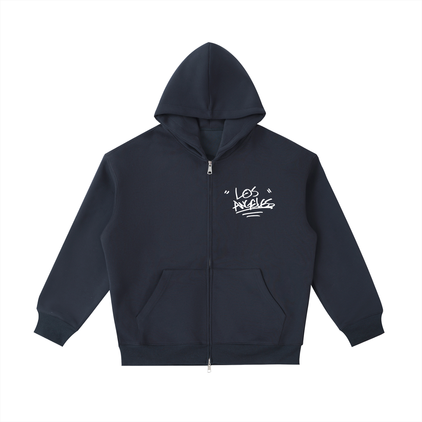 "LA ZIP" -  Heavyweight Pocket Hoodie