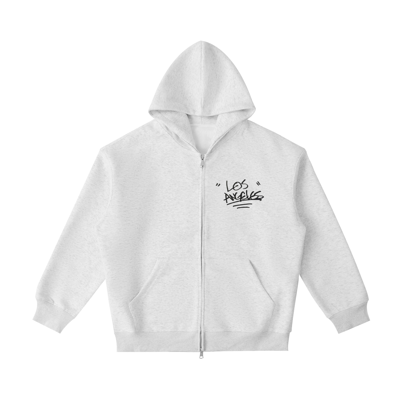 "LA ZIP"- Heavyweight Pocket Hoodie