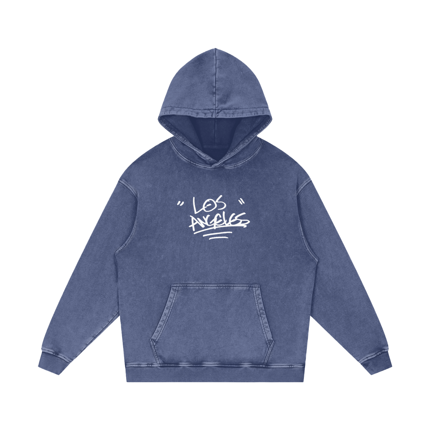 "LA SNOW" Washed Loose Cotton Hoodie